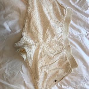 Element off white lace shorts